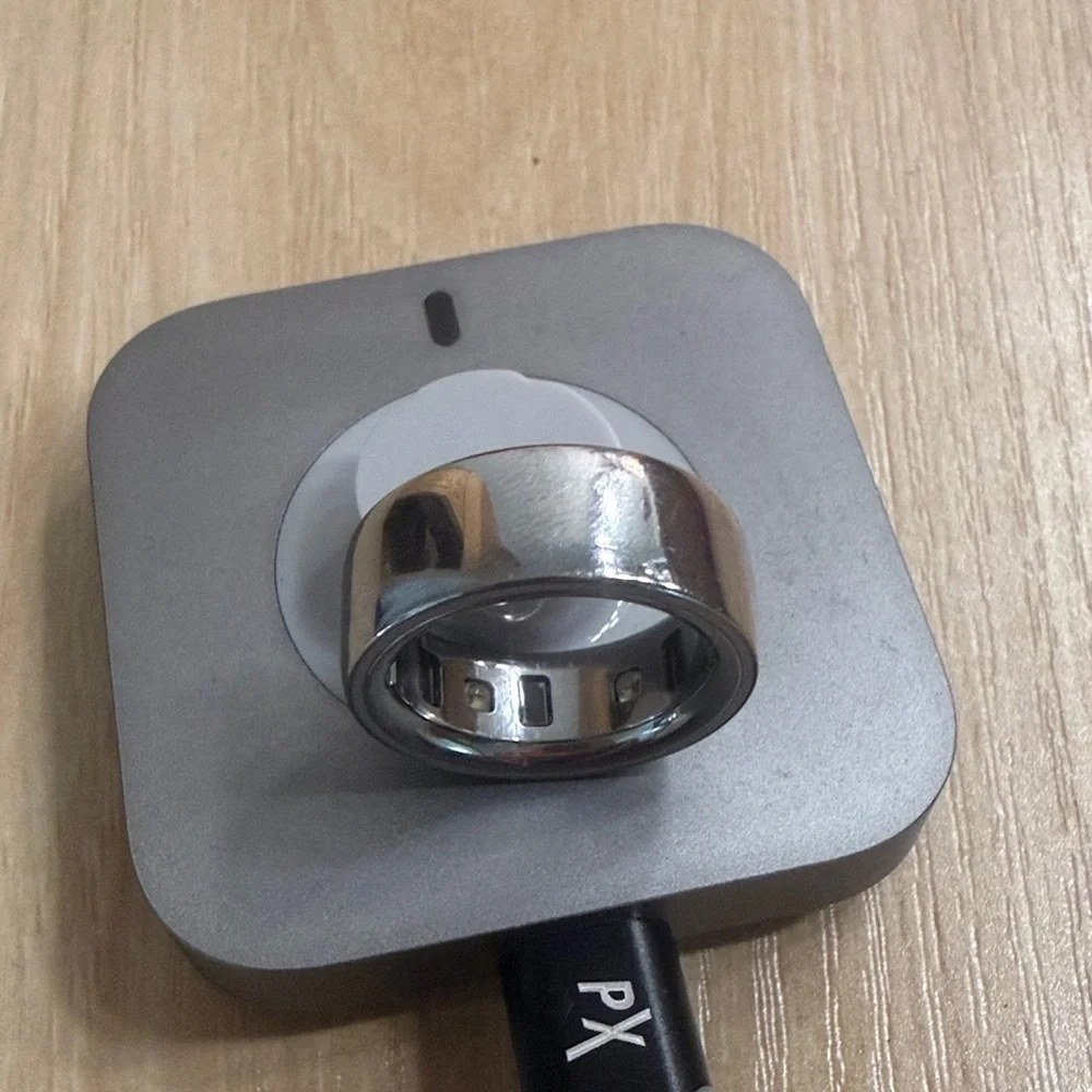 Oura Silver and Gray Wearable Charger